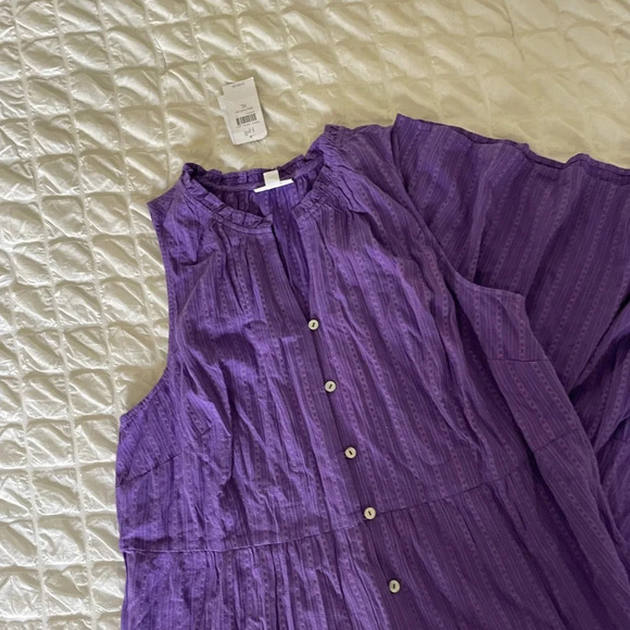J.Jill purple tiered beach plum maxi dress - Picture 4 of 10